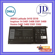 JK6Y6 Latitude 3410 Inspiron 5300 P121G P121G001 H5CKD Laptop Battery
