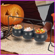 Witch Cauldron Witches Cauldron Candy Serving Bowls on Rack Iron Pot Bucket Decoration for Home Dini