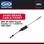 Hand Brake Cable Front SBK SP-E063 Toyota Corolla 1.3 / 1.6 EE110 1997-2003
