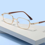 HD Glass Reading Glasses 50/5/550/6 Degree Height Reading Glasses High-End Metal Frame Reading Glass