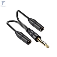 [Flameer] 6.35mm Y splitters Cable, Male to 2 6.35mm Female Adapter Speaker Cable ,Jack