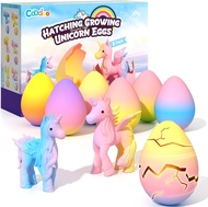 Unicorn Hatching Rainbow Eggs for Kids - 6 Pack Unicorn Toys for Boys & Girls Birthday Easter Basket