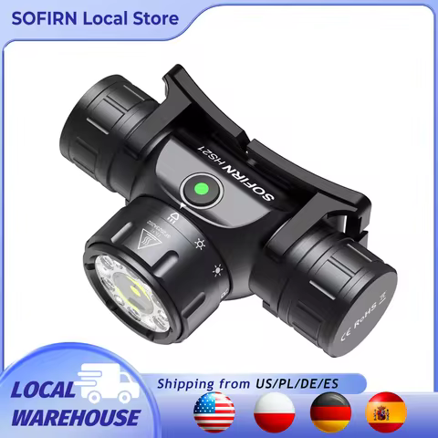 Sofirn HS21 2000lm EDC Headlamp 18650 USB C Rechargeable Flashlight SFT40 Powerful Headlight With In