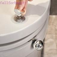 FALLFORBEAUTY Toilet Seat Lifter, Plastic Silver Close Stool Seat Handle, Bathroom Accessories Plating 3D No Need Punching Toilet Seat Lifting Device knob