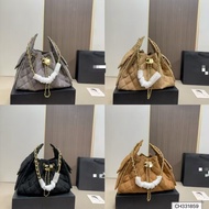 28 x 21CM 4 Colors Suede hobo Bag, Ladies Fashion Chain Underarm Bag, Draw Zipper Bucket Bag, Should