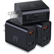 Dual USB Wall Charger, Costyle 3 Pack 30W 2 Ports Adaptive Fast Charging Block Quick Fast Charger 3.