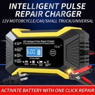 New 12V Car Motorcycle Battery Charger Smart Pulse Repair Lead-Acid Charger