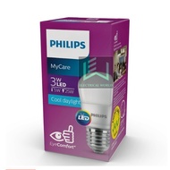 PUTIH Philips LED Mycare 3Watt White Energy Saving Bulb 3wattw Cool Daylight Original New