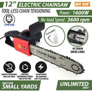 ALLEFIX 12" Electric Chainsaw 1600w Gergaji Mesin / Europa Hilt 16" Electric Corded Chainsaw 2800W