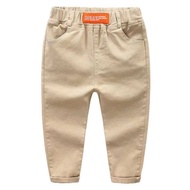 ANGUGU 90-140cm Children Boys Casual Pocket Pants Jeans Overalls Trousers for 1-7 Years Old