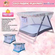 Giant Carrier Crib for Baby Play pen with Rocking Feature Cozi Fabric and Denim