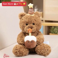Super Cute Birthday Teddy Bear Size 35cm - Super Cute Birthday Gift