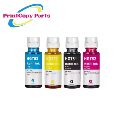 4 Bottle GT51 52 53 Improved Refill Ink for HP Smart Tank 450 455 500 510 515 516 519 530 559 570 61