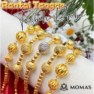 Rantai Tangan Tasbih Boba Emas 916 5D MOMAS Gelang Emas 916 Murah Rantai Tangan Boba 916 gelang tang