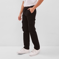 EDWIN JEANS - Men's Regular Fit Long Cargo Pants in BLACK JEROME BLACK Seluar Cargo Lelaki Seluar Ka