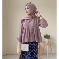 KEMEJA JAVIER FASHION - Blouse Wanita Yuraa Lady Crush women's shirt women's fashion/