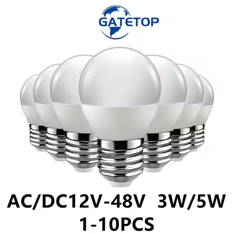 LED Low voltage bulb G45 AC/DC 12V-48V E27 B22 Super bright warm white light 3W 5W for solar energy 