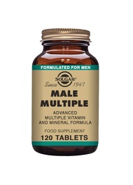 Male Multiple - 120 Tablets - Multivitamin, Mineral & Herbal Formula for Men - Vegan, Gluten Free & 