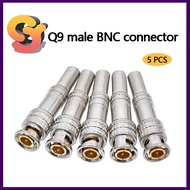 [Ready Stock Supply] 5PCS All Copper BN C Seat 75-5 Welding Type Q9 Male Head BNC Solder-Free Head B