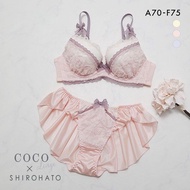 COCO Linge X SHIROHATO fluffy blossoms bra panties set (Sizes A-F)(42P327300)(Direct from Japan)1