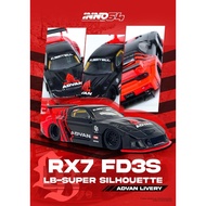 Inno Models Inno64 1/64 Mazda RX-7 (FD3S) LB-Silhouette - ADVAN Livery