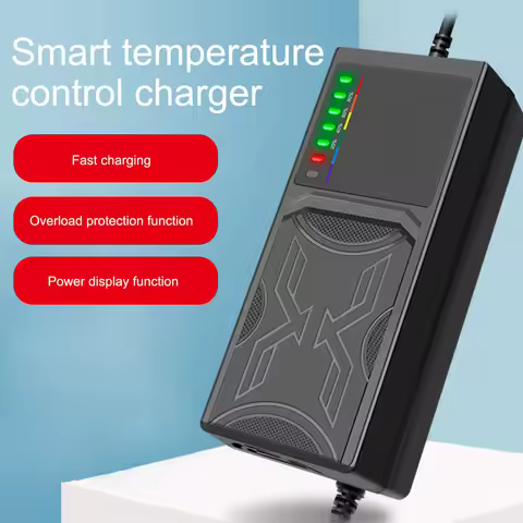 Car Battery Charger 48V 20AH/60V 20AH Electric Vehicle Battery Charger 7-Light Display For Motorcycl