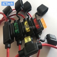 1Set Car Fuse Holder Waterproof Fuse Box and Car Blade Fuse 2A 3A 5A  20A 25A 30A 40A
