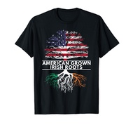 American Grown Irish Roots Flag Ireland ST. PATRICK'S DAY T-Shirt