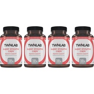 Twinlab Super Enzyme Caps - Constipation Supplement with Digestive Enzymes - 50 Capsules (Pack of 4)