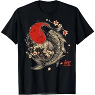 2025Cherry Blossom Koi Carp Fish Japanese Sakura Graphic Art T-Snew23 G90D