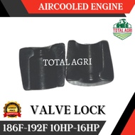 1 SET Valve Lock  186F 186FA 188F 190F 192F Aircooled Diesel Engine 10HP 12HP 14HP 16HP