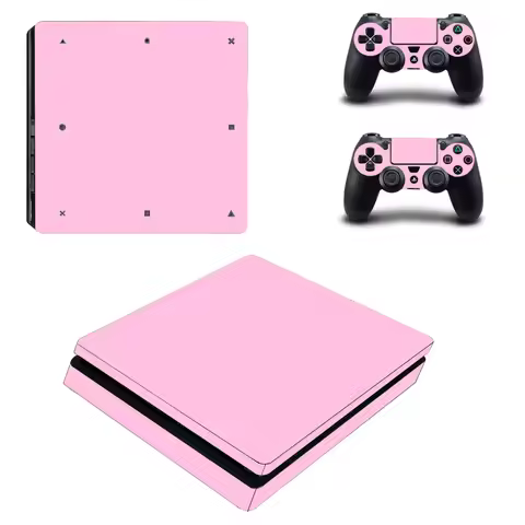 Pure Pink Color PS4 Slim Skin Sticker Decal Cover Protector For Console and Controller Skins Vinyl