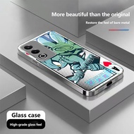 Silver The Hedgehog Styles Tempered Glass Case For Samsung S20 S21 S22 S23 S24 S25 Plus Ultra FE A25