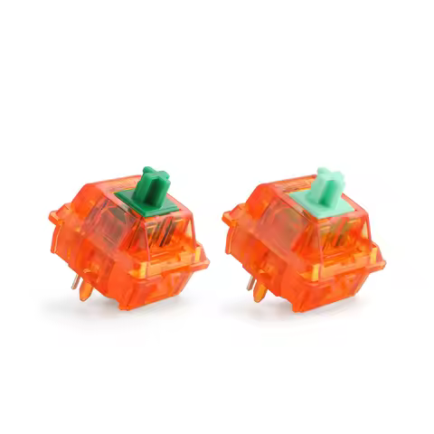 EQUALZ Tangerine V2 5 Pin Switches for Mechanical Keyboard 62g 67g Translucent Linear Axis Customize