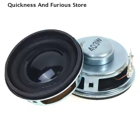 【TO】2Pcs 40MM Mini Audio Portable Speakers 16 Core 4 Ohm 5W Full Range Speaker Rubber Side NdFeB Mag