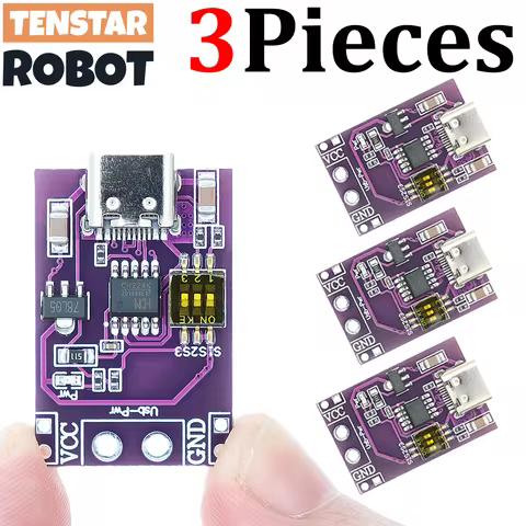 TENSTAR 3pcs CH224K Module Type-C QC AFC PD2.0 PD3.0 to DC Spoof Scam Fast Charge Trigger Polling De