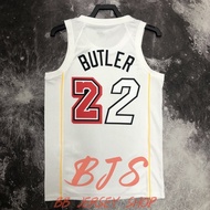 #22 Butler Jersey Men's Jersey Fashion Breathable Quick-Drying T-Shirt White Color Round Neck Basket