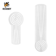 [KOZEEY] Geometric Pattern Drawing Ruler Drafting Artist Supplies Clear Minimalist Art Drawing Templ