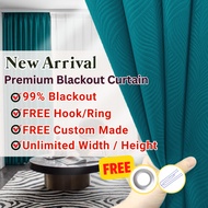 Langsir Blackout Free Custom Made ‼️ Langsir Sliding Door Langsir Tingkap Murah Blackout Curtain 300