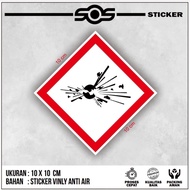 STICKER SIGN HIMBAUAN INFORMATION MAPUNJUK MATERIAL DANGEROUS and ACUN B3 LABEL HAZMAT, GHS, EXPLOSI