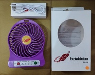 (全新)共田F95B 便攜式充電風扇[紫色]