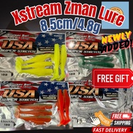 【Xstream】5PCS Zman Clone 8.5CM/4.8G Floating TPR Soft Plastic Lure Bait Casting Umpan Haruan Toman