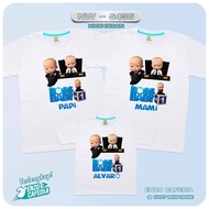 Family Couple clothes | T-shirts BirthdayFamilys | Baby Boss Motif T-Shirt NW 5436 | Free Name Chang