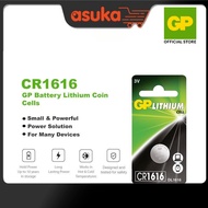 GP Lithium Coin Cells Battery CR1616 [ Card of 1s ] (DL1616 BR1616 ECR1616 280-209 GPCR1616 KCR1616 