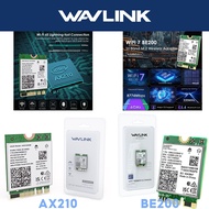 WAVLINK WiFi Card AX210/BE200 WiFi 6E WiFi 7 Tri-band Wireless Network Card