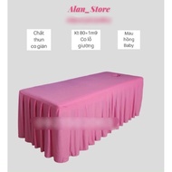 SPA BED SHEET/BABY PINK SPA BED DRAP