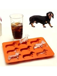 3d臘腸犬巧克力蛋糕模具 - 適用於製作冰塊、派對diy、烘烤和烹飪裝飾
