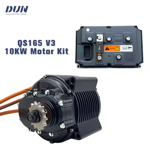 QS165 10KW V3 60H PMSM Mid Drive Motor 72V 10000W Motor Kit with VOTOL EM300S Controller EM300 For M