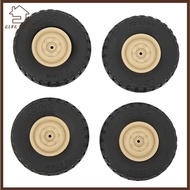 YELGIRL 4Pcs/Set RC Tires, Rubber 70mm Diameter RC Car Wheels, Durable High Performance Replacement 