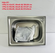 SIÊU SỈ Chậu Rửa Chén Bát 100% INOX N38 5040 và Bộ Xả chậu Phương Nam Phát bồn rửa chén inox
